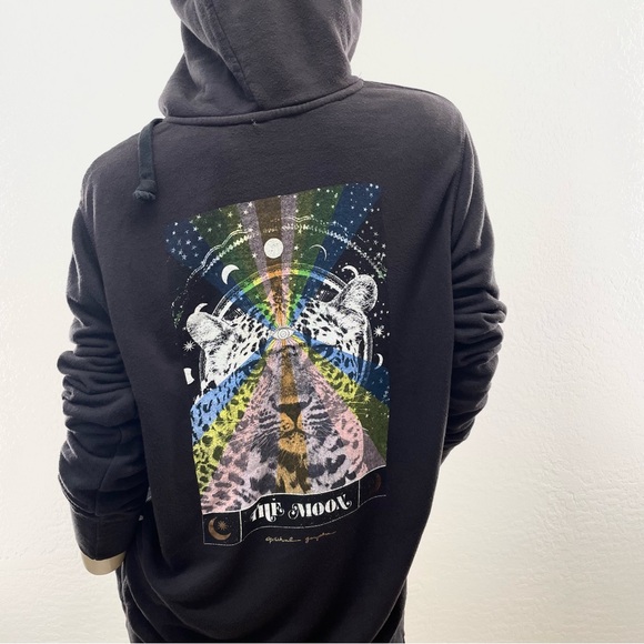 Spiritual Gangster- Black 'You Are A Force' Leopard Hoodie- S - Picture 8 of 16